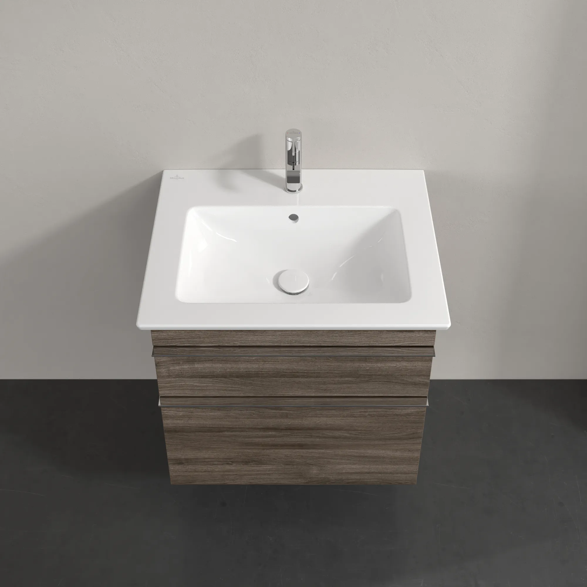Villeroy & Boch Waschtischunterschrank „Venticello“ für Schrankwaschtisch 603 × 590 × 502 mm Stone Oak, für Becken mittig