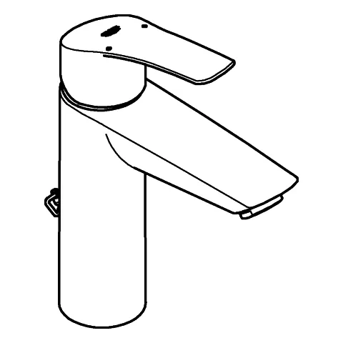 Einhand-Waschtischbatterie Eurosmart 23323_3, M-Size, Einlochmontage, Temperaturbegrenzer, versenkbare Kette, chrom Einhand-Waschtischbatterie Eurosmart 23323_3, M-Size, Einlochmontage, Temperaturbegrenzer, versenkbare Kette, chrom