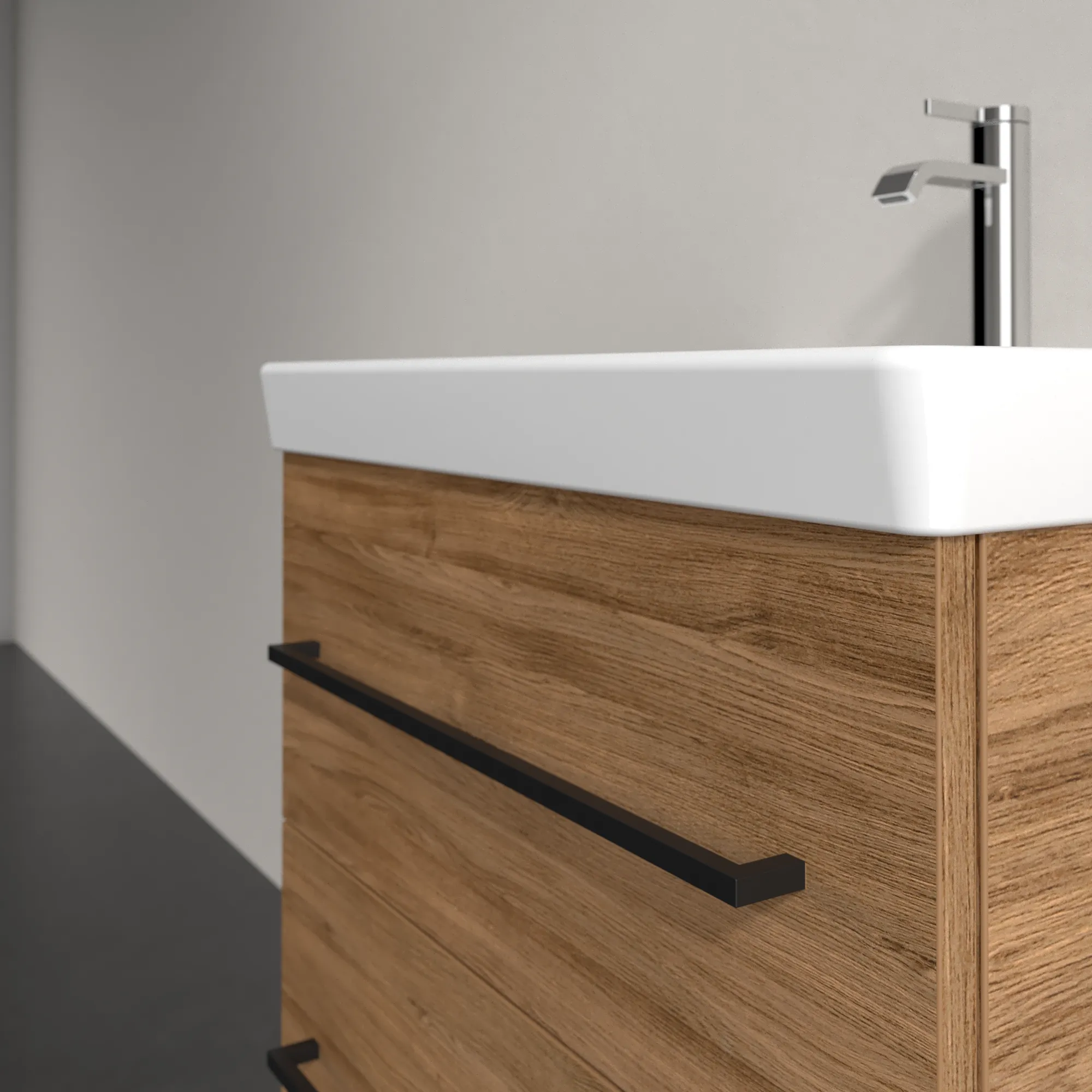 Villeroy & Boch Waschtischunterschrank „Avento“ für Schrankwaschtisch 580 × 514 × 452 mm Kansas Oak, Soft Closing Villeroy & Boch Waschtischunterschrank „Avento“ für Schrankwaschtisch 580 × 514 × 452 mm Kansas Oak, Soft Closing