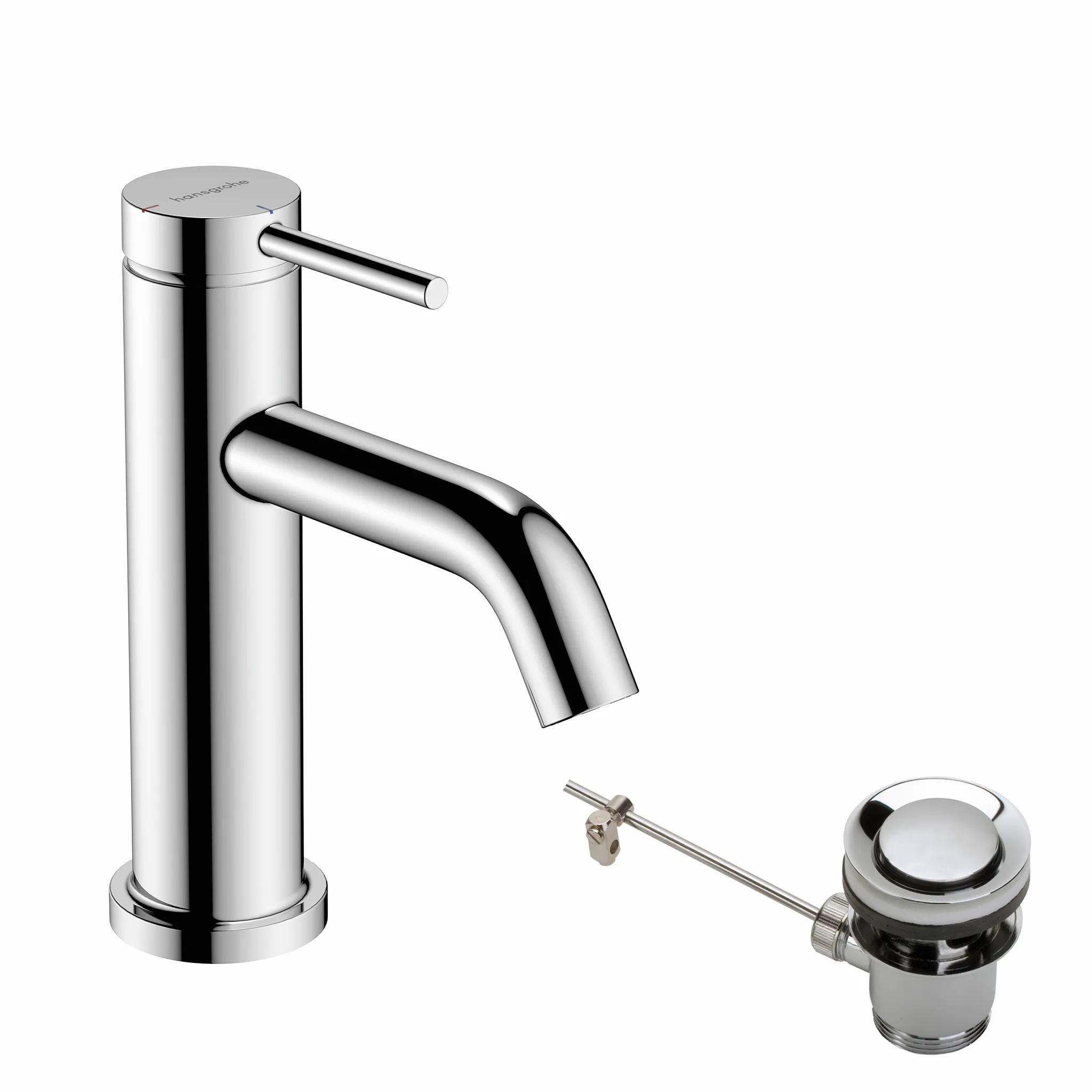 Hansgrohe Tecturis S Einhebel-Waschtischmischer 80 CoolStart EcoSmart+ mit Zugstangen-Ablaufgarnitur, Chrom Hansgrohe Tecturis S Einhebel-Waschtischmischer 80 CoolStart EcoSmart+ mit Zugstangen-Ablaufgarnitur, Chrom