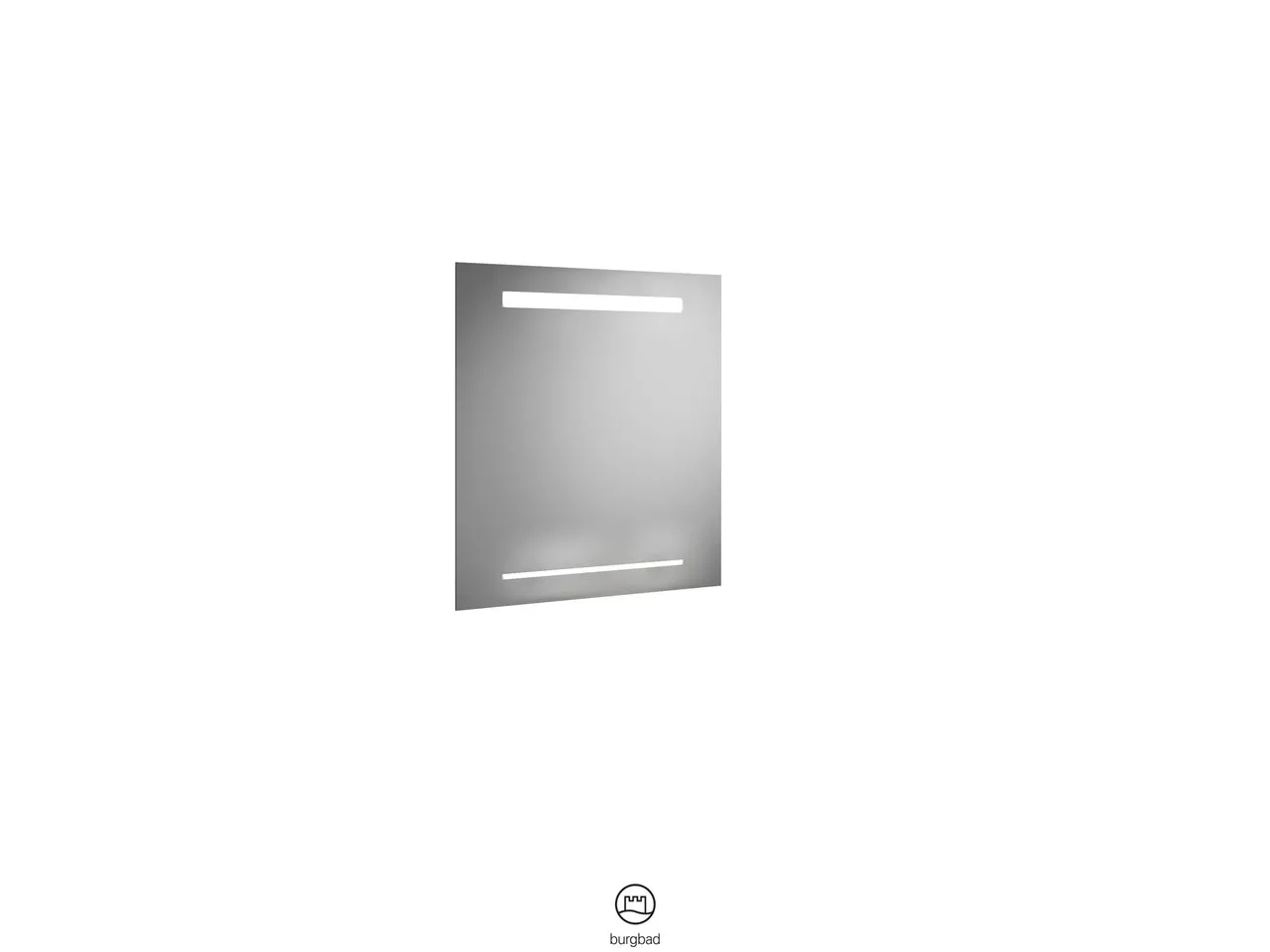 Leuchtspiegel Yumo von burgbad – 600 x 640 mm, dimmbar, LED-Beleuchtung oben/unten, Alu-Optik Leuchtspiegel Yumo von burgbad – 600 x 640 mm, dimmbar, LED-Beleuchtung oben/unten, Alu-Optik