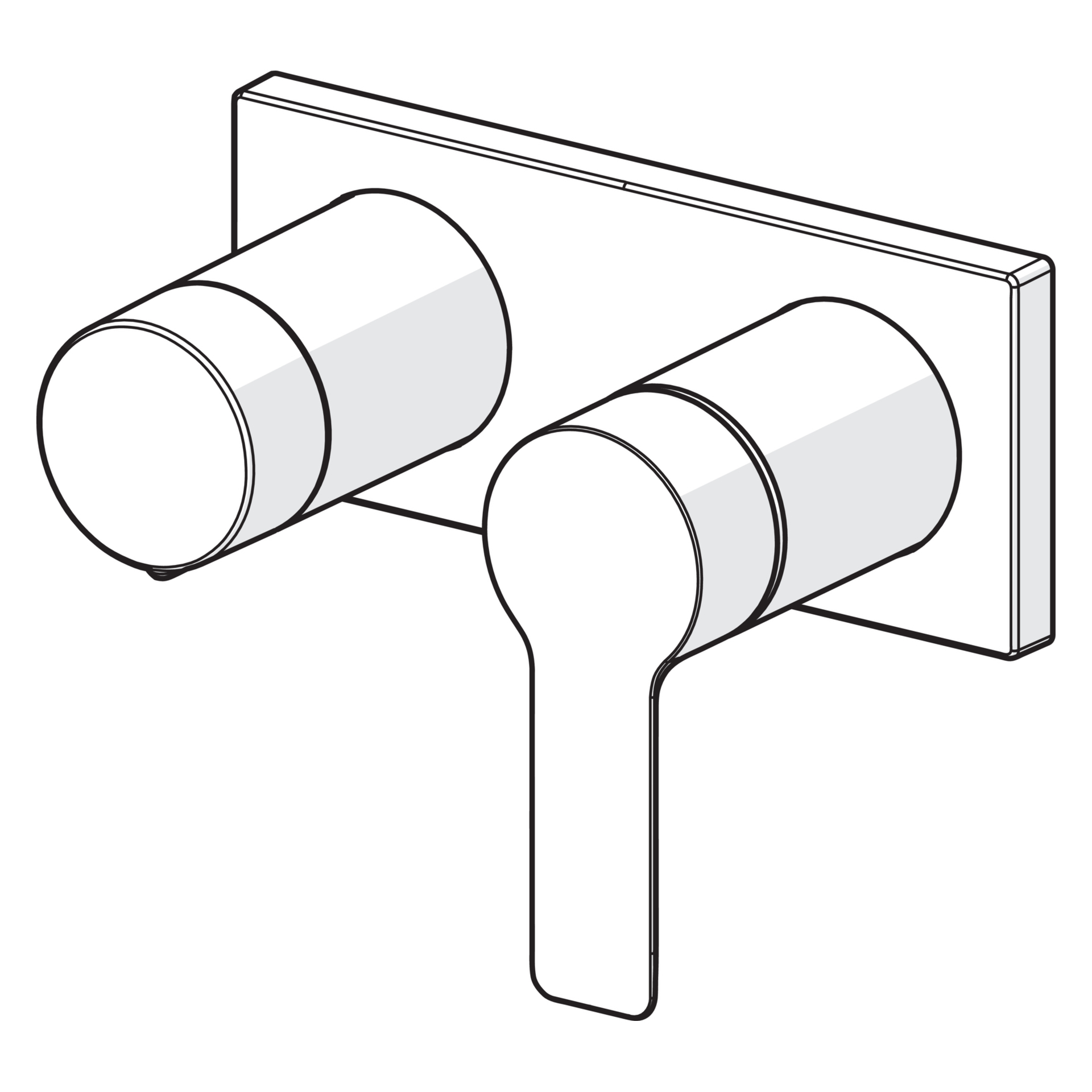 Einhebelmischer Fertigmontageset für Wanne/Brause LIGNA 4455 Rosette eckig 4.0 Plattform Chrom Einhebelmischer Fertigmontageset für Wanne/Brause LIGNA 4455 Rosette eckig 4.0 Plattform Chrom
