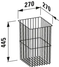 BASE Wäschekorb 445x270x270 für Hochschrank BASE Wäschekorb 445x270x270 für Hochschrank
