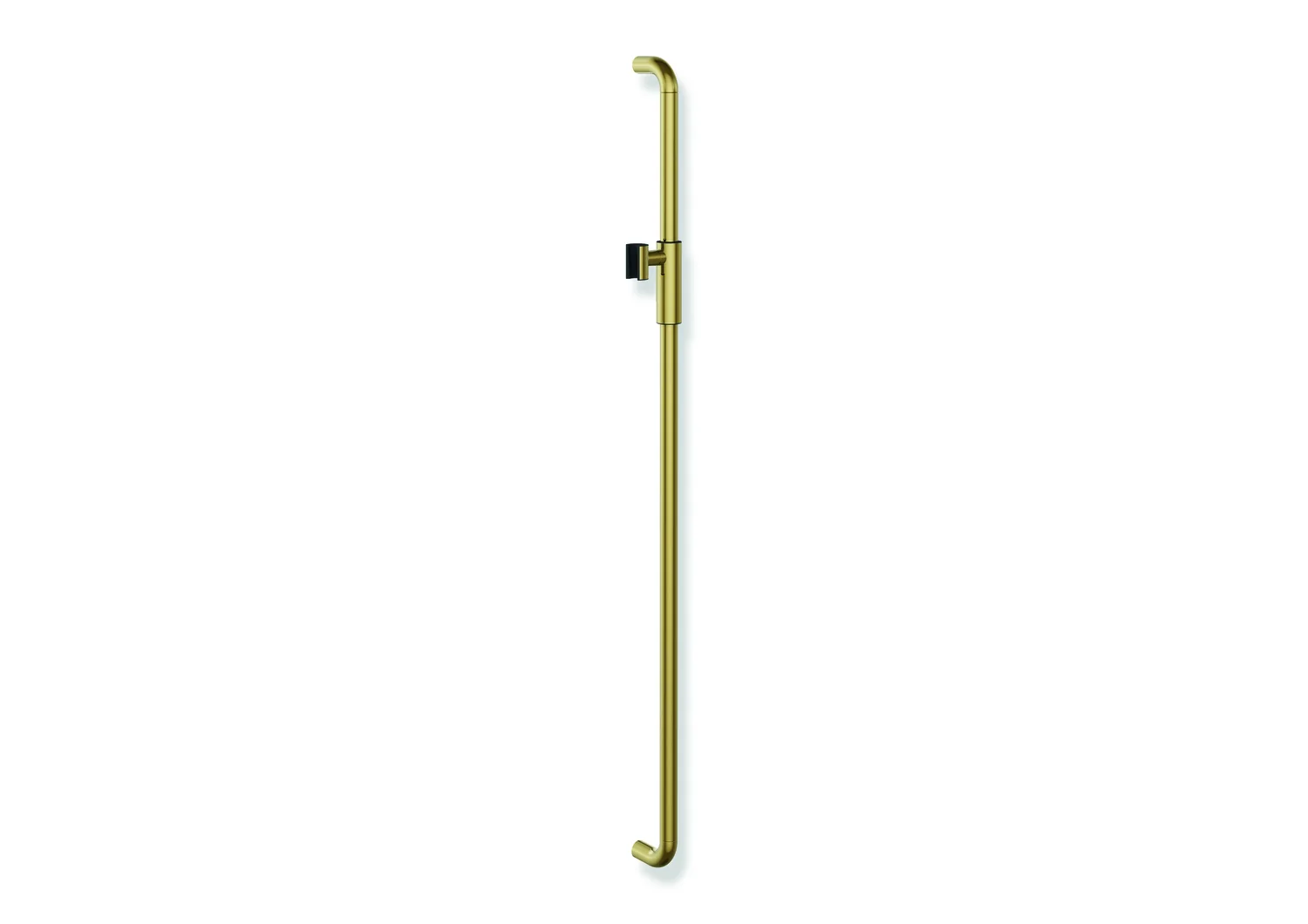HEWI Brausehalterstange Serie 480, PVD-beschichtet, Achsmaß 1100 mm, Durchmesser 25 mm, Farbe Gold glänzend