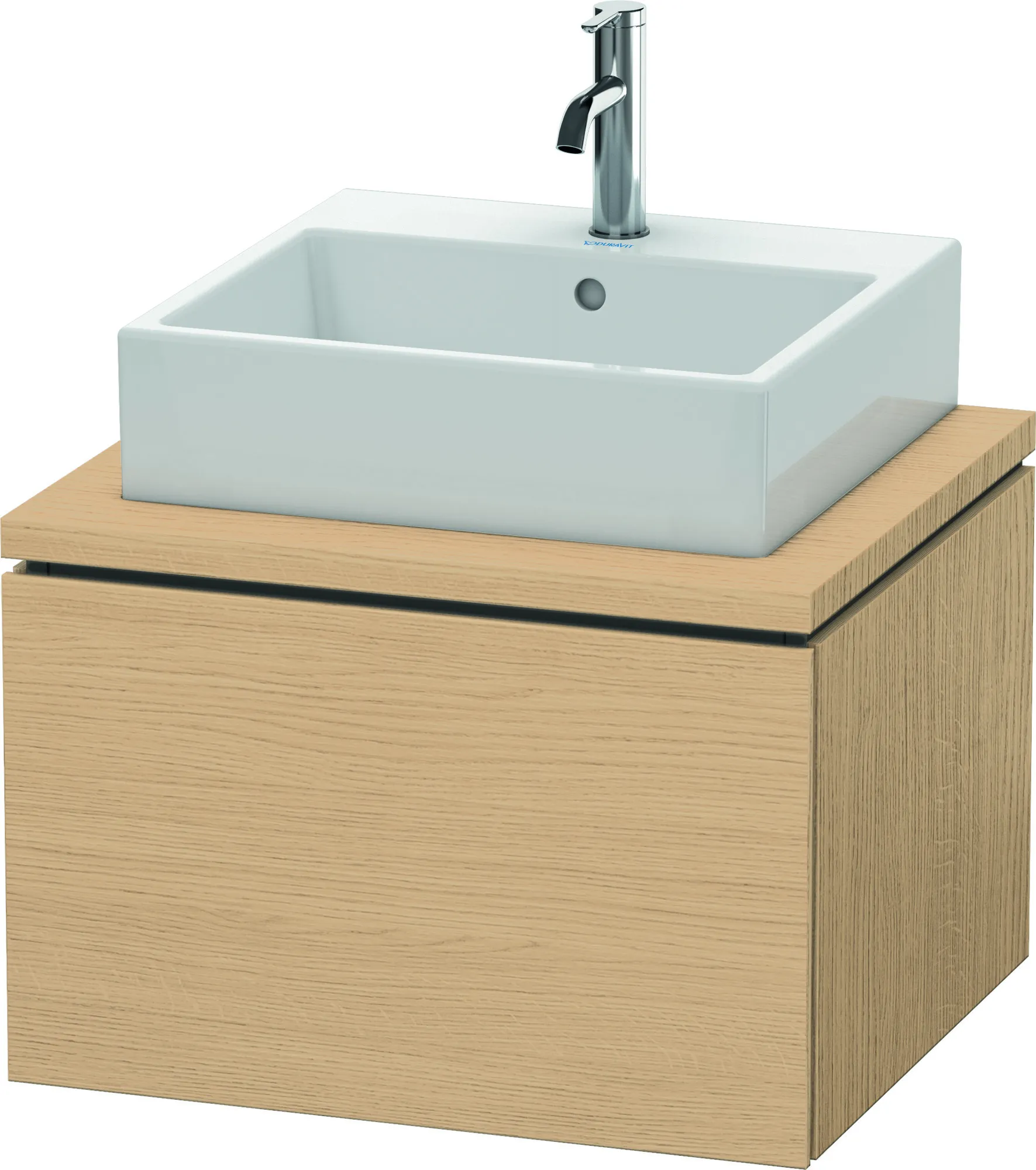 Duravit Waschtischunterschrank wandhängend „L-Cube“ 62 × 40 × 54,7 cm Eiche Natur
