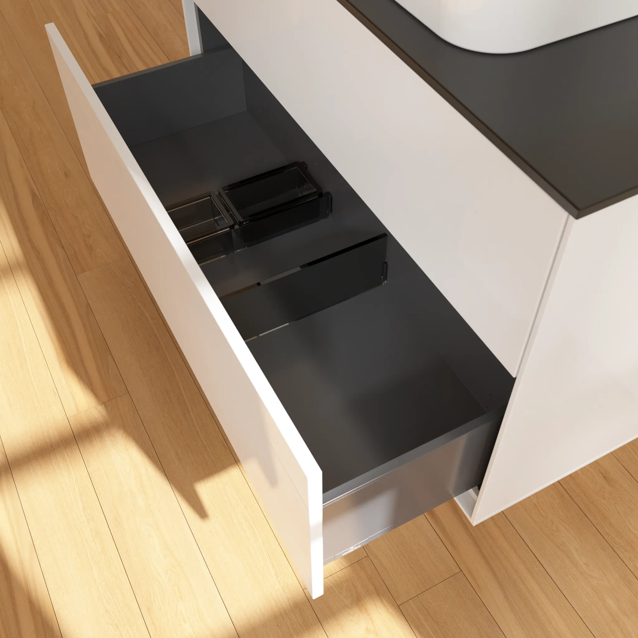 Villeroy & Boch Waschtischunterschrank „Finion“ für Schrankwaschtisch 1000 × 603 × 501 mm Glossy White Lacquer, für Becken mittig