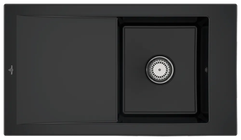 Villeroy & Boch Einbau-Küchenspülbecken „Timeline“ 50 900 × 510 × 220 mm in Pure Black Villeroy & Boch Einbau-Küchenspülbecken „Timeline“ 50 900 × 510 × 220 mm in Pure Black