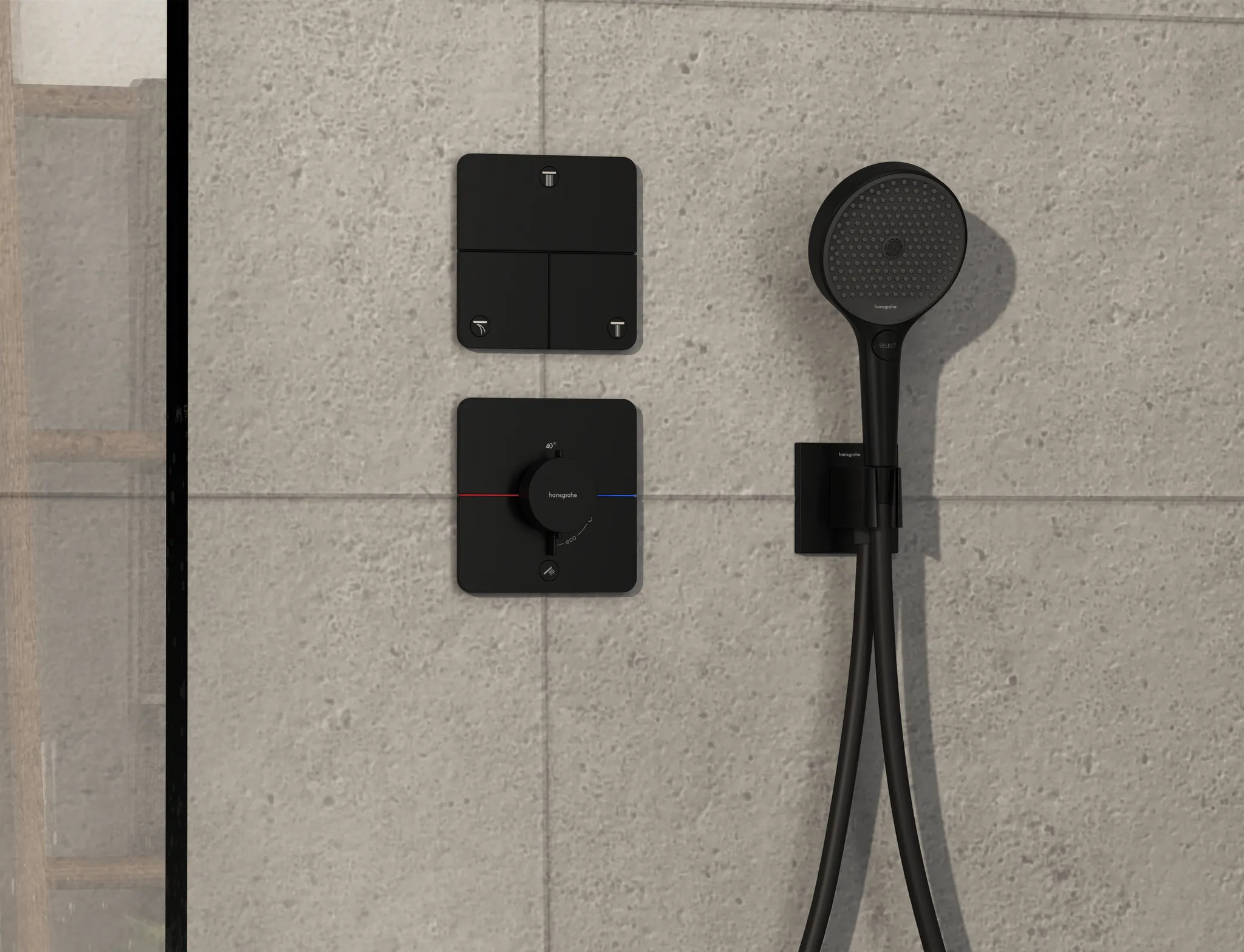 ShowerSelect Comfort Q Thermostat Unterputz für 1 Verbraucher und einen zusätzlichen Abgang Chrom ShowerSelect Comfort Q Thermostat Unterputz für 1 Verbraucher und einen zusätzlichen Abgang Chrom