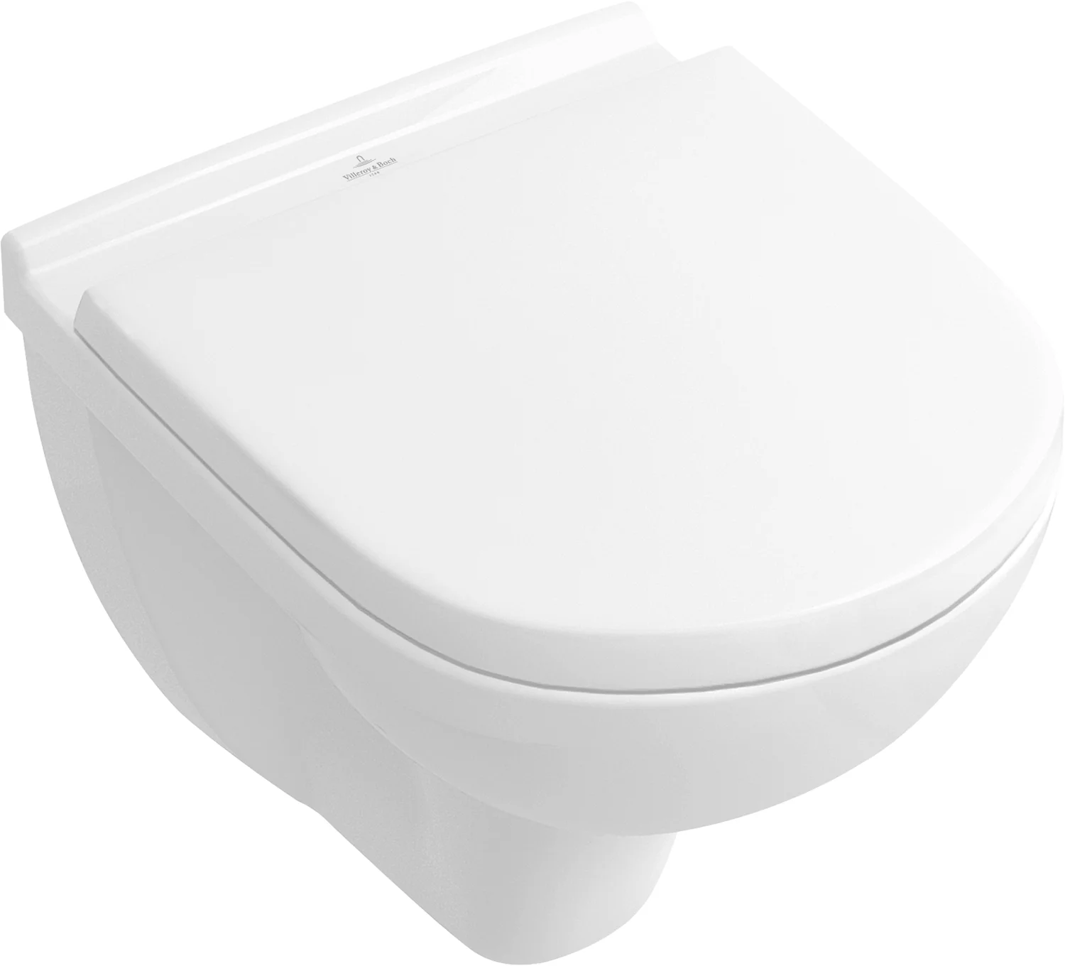 Villeroy & Boch O.novo Tiefspül-WC Compact 568810, oval, wandhängend, Weiß Alpin CeramicPlus