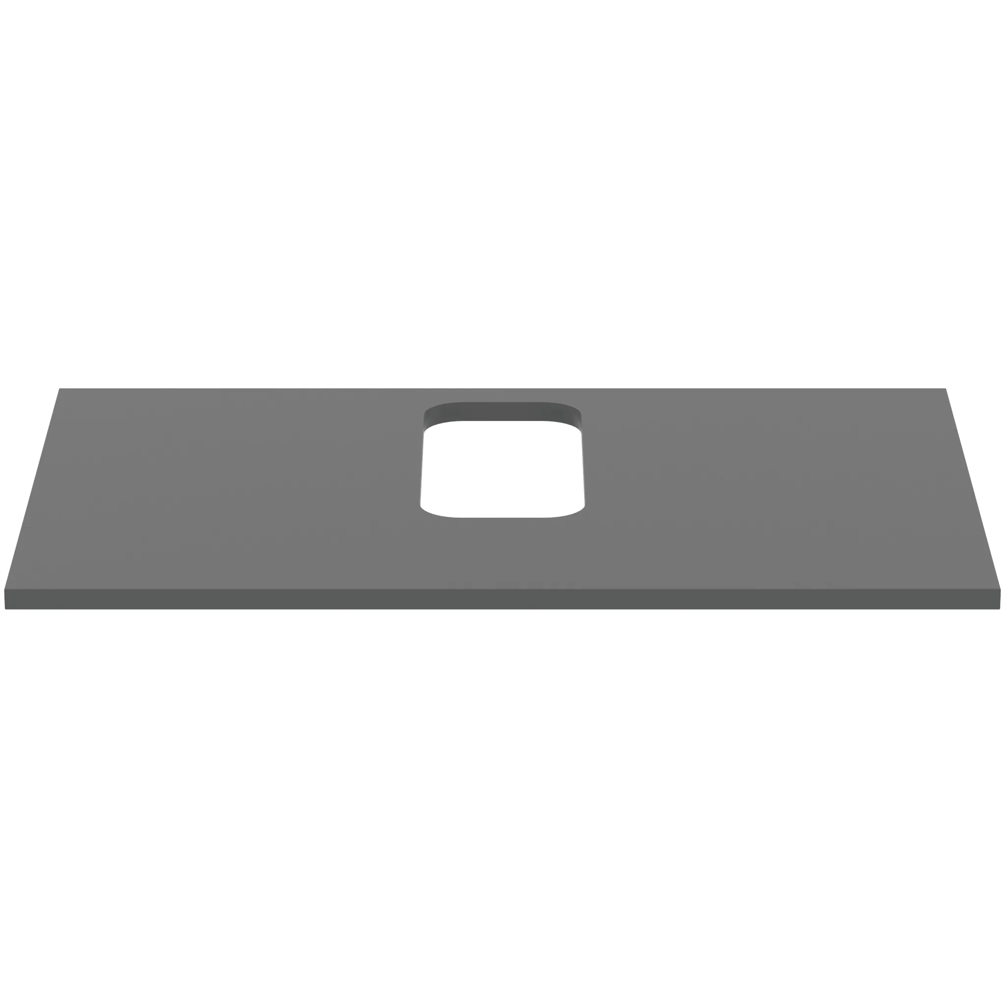 Waschtischplatte i.life B mittiger Ausschnitt für ein Wand-Waschtisch 802x507x18mm Weiß matt