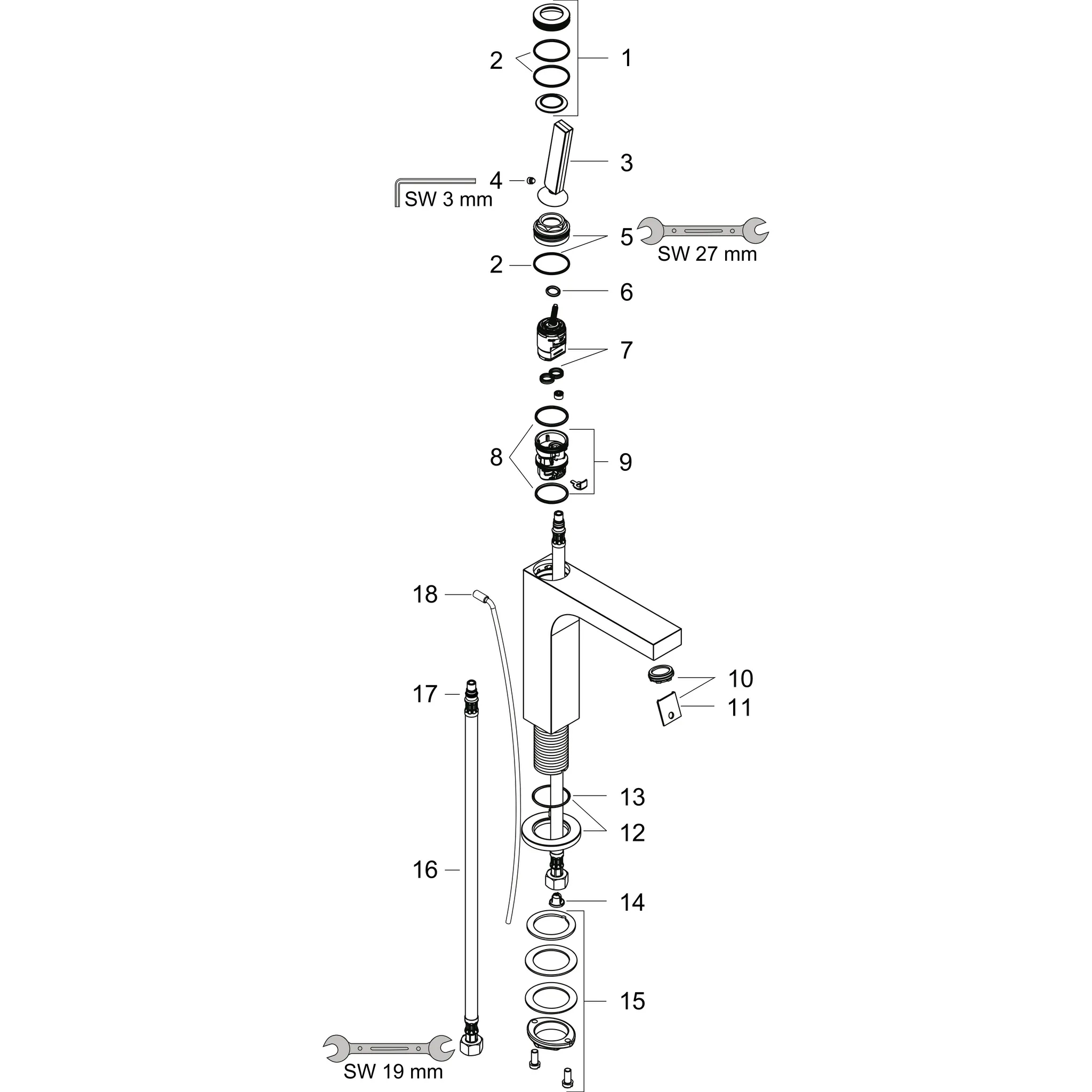 Hansgrohe AXOR Citterio Einhebel-Waschtischmischer 90 mit Pingriff Chrom Hansgrohe AXOR Citterio Einhebel-Waschtischmischer 90 mit Pingriff Chrom