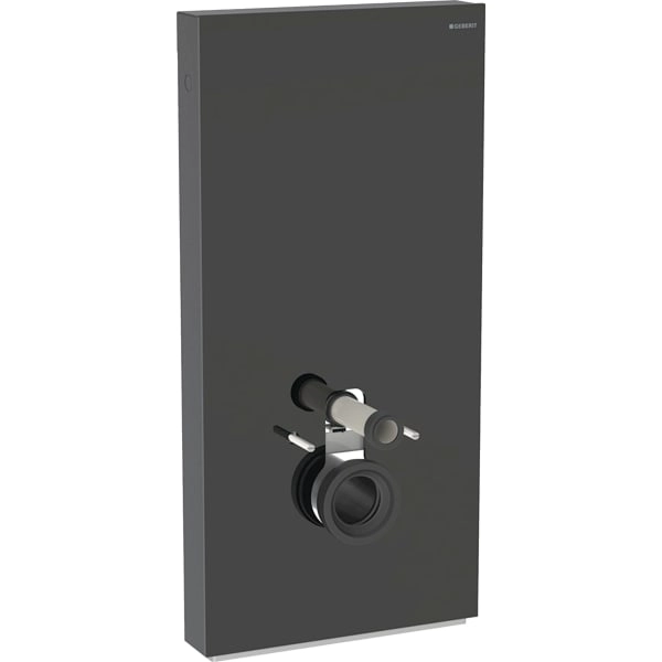 Monolith Sanitärmodul für Wand-WC, 101 cm, Frontverkleidung aus Glas: Glas schwarz, Aluminium schwarzchrom Monolith Sanitärmodul für Wand-WC, 101 cm, Frontverkleidung aus Glas: Glas schwarz, Aluminium schwarzchrom
