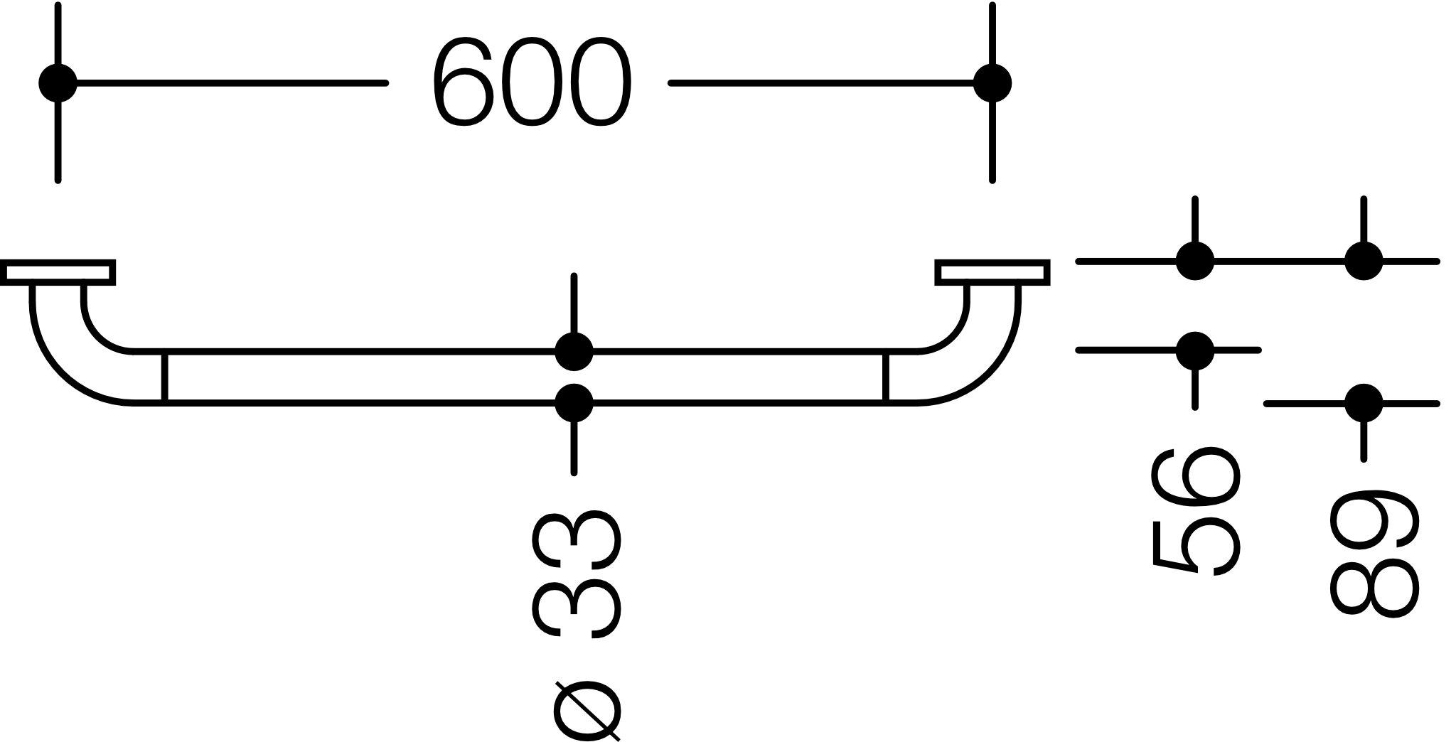 HEWI Haltegriff „Serie 801“ in Senfgelb