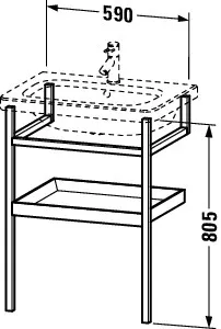 Duravit Holzgestell „DuraStyle“ in Betongrau Matt