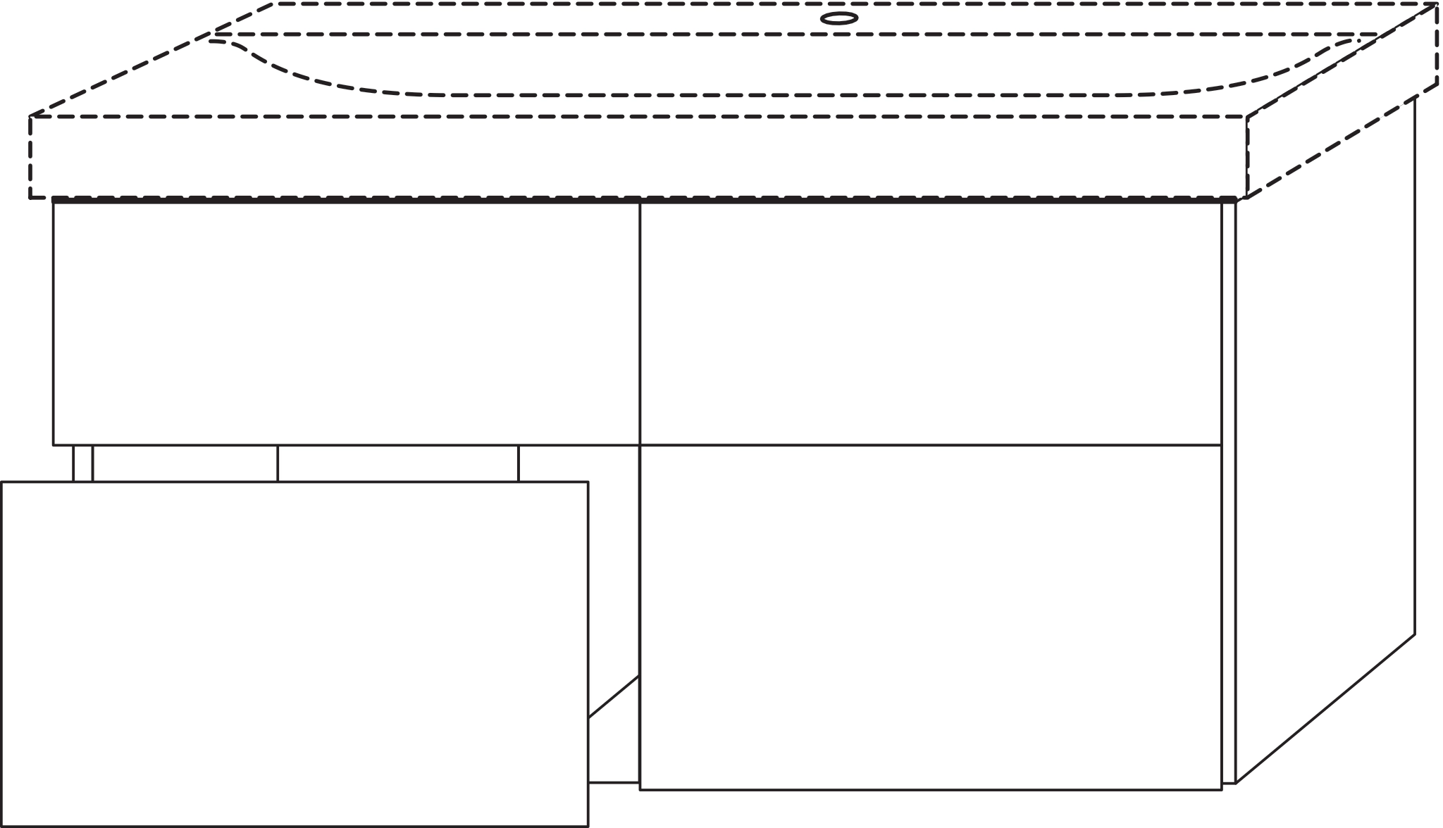 Sanipa Waschtischunterschrank „3way“ passend zu Keramik-Waschtische Xeno2 von Geberit 1150 × 593 × 452 mm in Eiche Nordic, Becken mittig Sanipa Waschtischunterschrank „3way“ passend zu Keramik-Waschtische Xeno2 von Geberit 1150 × 593 × 452 mm in Eiche Nordic, Becken mittig