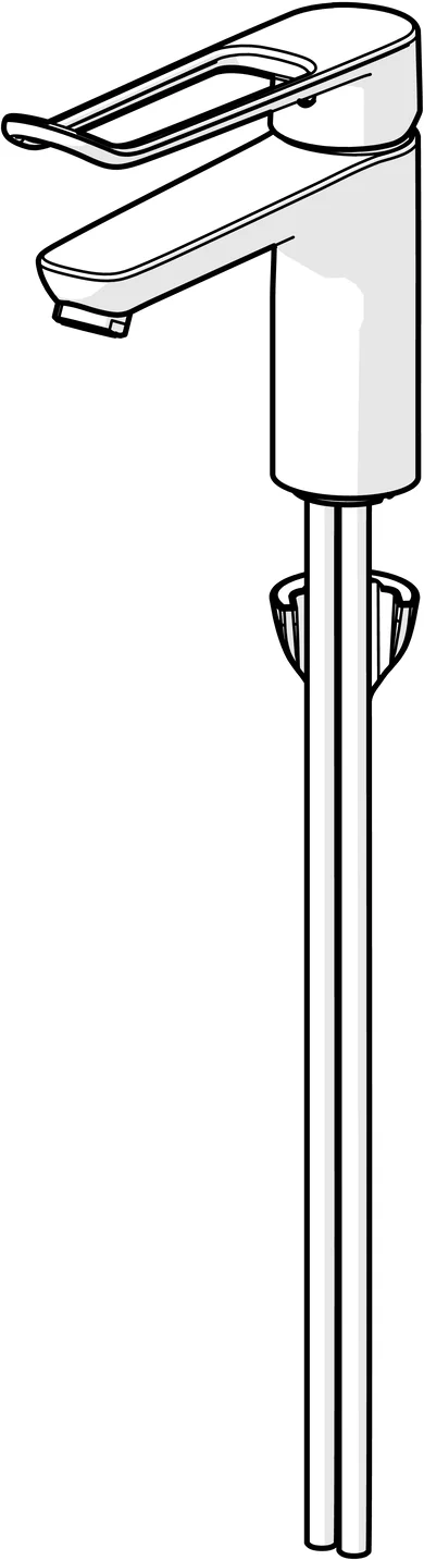 HansaCLINICA EHM WT-Batt. HansaCLINICA 4523 CU-Rohr Bügelh. Bed.he. lang Ausld. 150 Chrom HansaCLINICA EHM WT-Batt. HansaCLINICA 4523 CU-Rohr Bügelh. Bed.he. lang Ausld. 150 Chrom