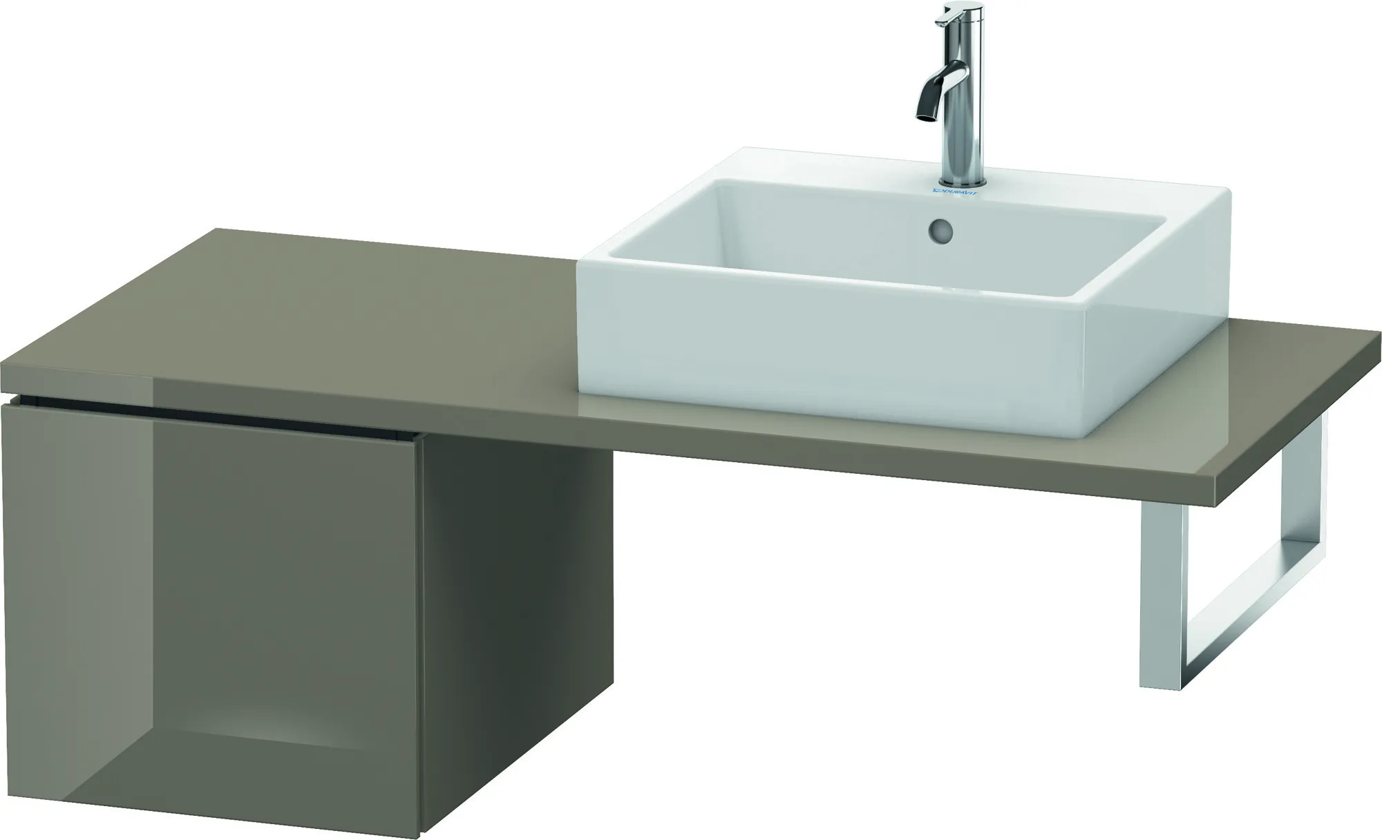 Duravit Unterschrank für Konsole „L-Cube“ 42 × 40 × 54,7 cm Flannel Grey Hochglanz