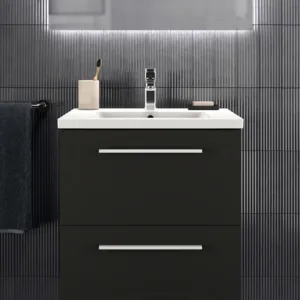 Ideal Standard Möbelwaschtischunterschrank i.life B 2 Auszüge 600x505x630mm Carbongrau matt Ideal Standard Möbelwaschtischunterschrank i.life B 2 Auszüge 600x505x630mm Carbongrau matt