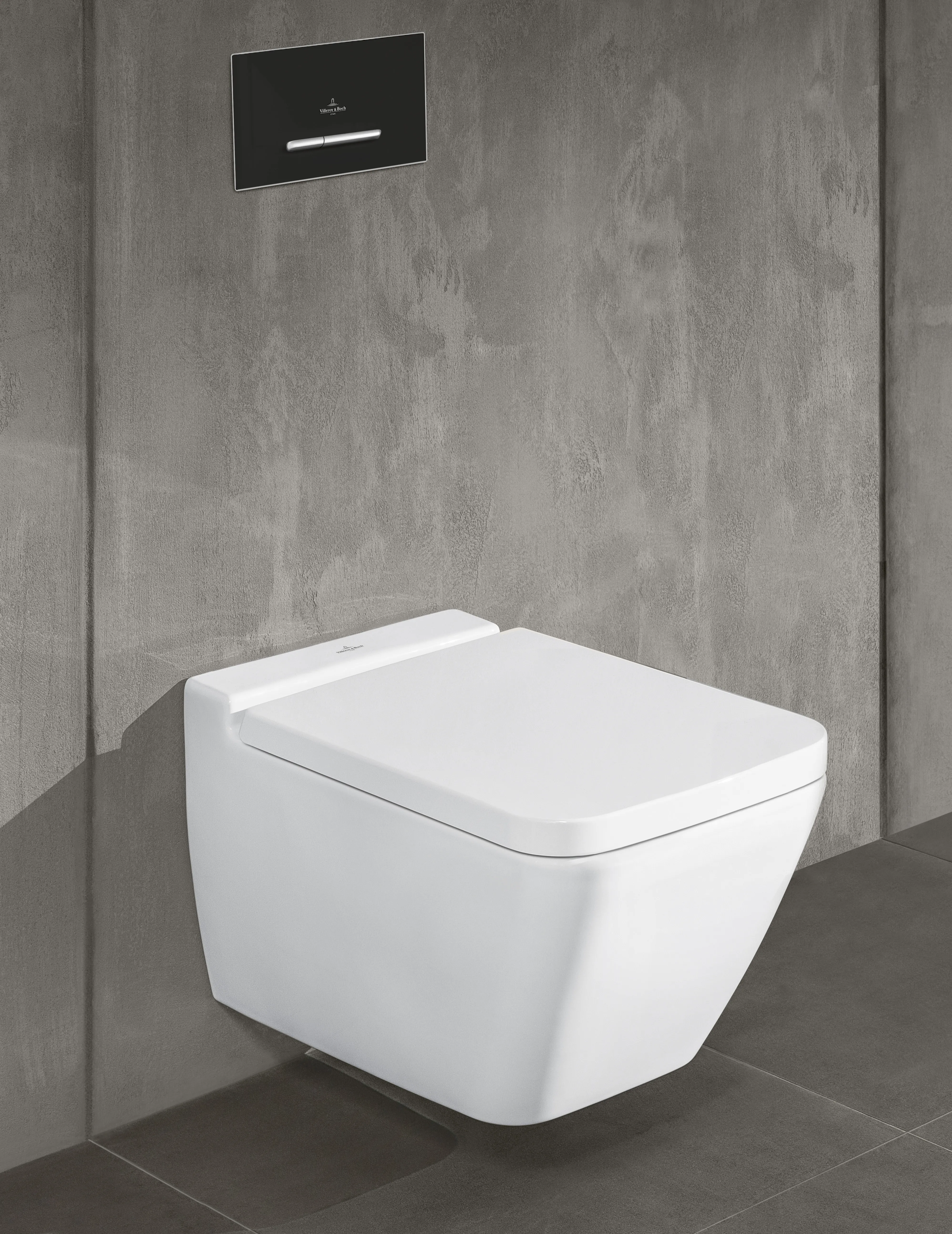 Wand-Tiefspül-WC DirectFlush „Finion“ 37,5 × 35 × 56 cm in Weiß Alpin mit CeramicPlus, ohne Spülrand