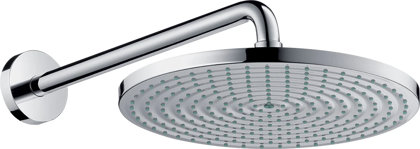 Hansgrohe Raindance S Kopfbrause EcoSmart 300 mm, 1 Strahl, Chrom, Brausearm 390 mm, Wandmontage, DN15, für Durchlauferhitzer geeignet