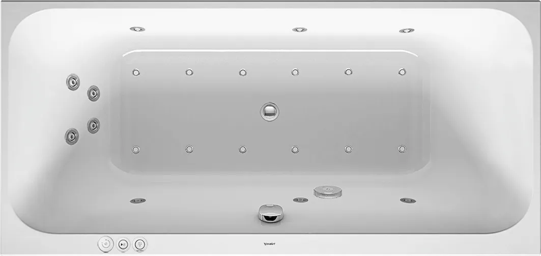 Duravit Whirlwanne „Happy D.2“ rechteck 1900 × 900 mm mit Combi-System P, in Weiß Größe: 190 × 90 cm / Rückenschräge: links und rechts / Whirlsystem: mit Combi-System P Duravit Whirlwanne „Happy D.2“ rechteck 1900 × 900 mm mit Combi-System P, in Weiß Größe: 190 × 90 cm / Rückenschräge: links und rechts / Whirlsystem: mit Combi-System P