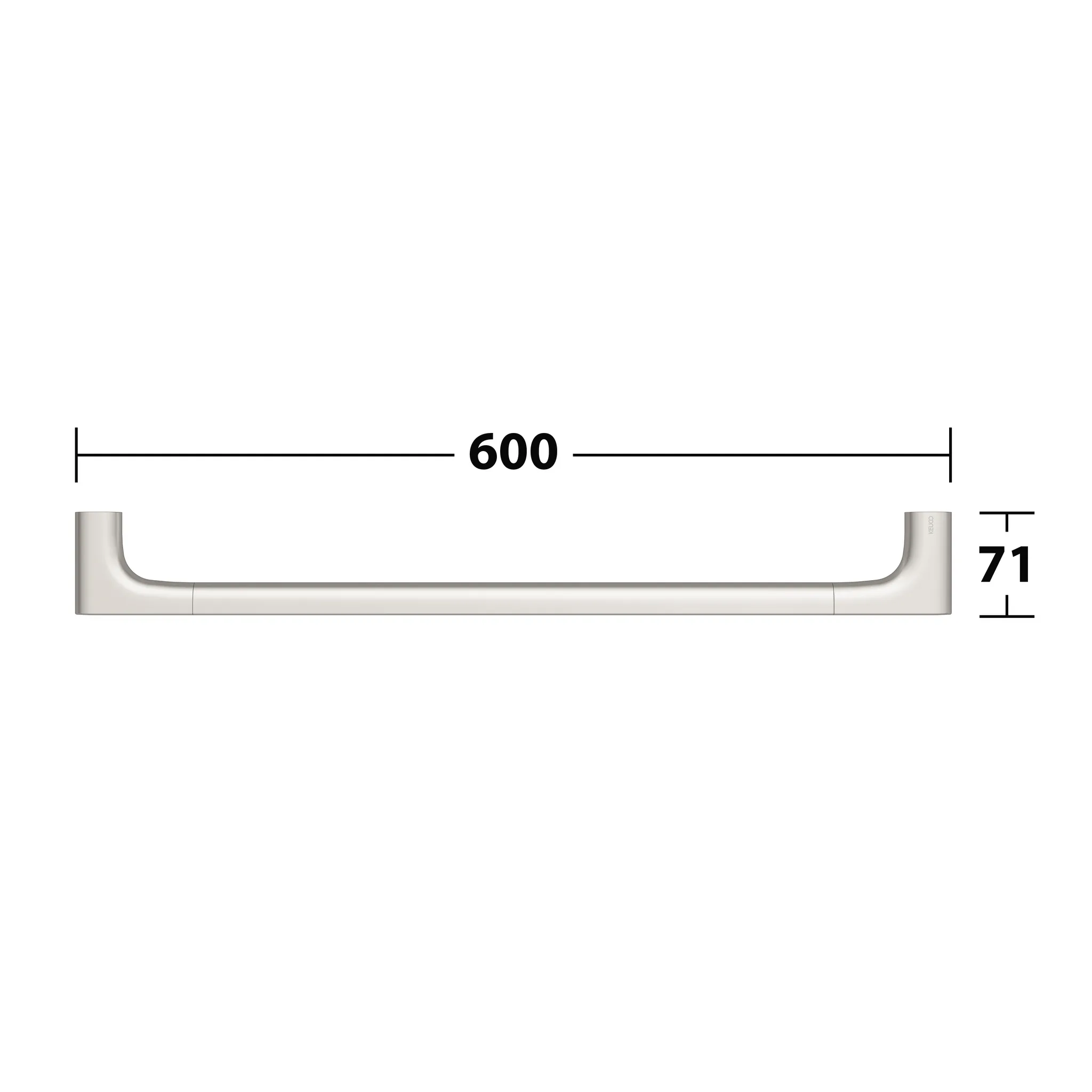 Edition 400 11501050600 Badetuchhalter 600 mm Nickel gebürstet