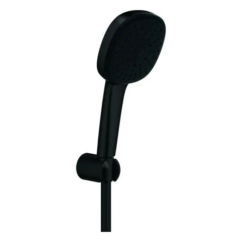 Wandhalterset Tempesta Cube 110 27588_3, Handbrause Tempesta Cube 110, 3 Strahlarten: Rain/Jet/Massage, Handbrausehalter, Relexaflex-Brauseschlauch 1.500mm, maximaler Durchfluss bei 3 bar: 7.4 l/min, matt black Wandhalterset Tempesta Cube 110 27588_3, Handbrause Tempesta Cube 110, 3 Strahlarten: Rain/Jet/Massage, Handbrausehalter, Relexaflex-Brauseschlauch 1.500mm, maximaler Durchfluss bei 3 bar: 7.4 l/min, matt black