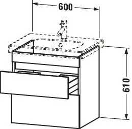 Duravit Waschtischunterschrank wandhängend „DuraStyle“ 60 × 61 × 45,3 cm Duravit Waschtischunterschrank wandhängend „DuraStyle“ 60 × 61 × 45,3 cm