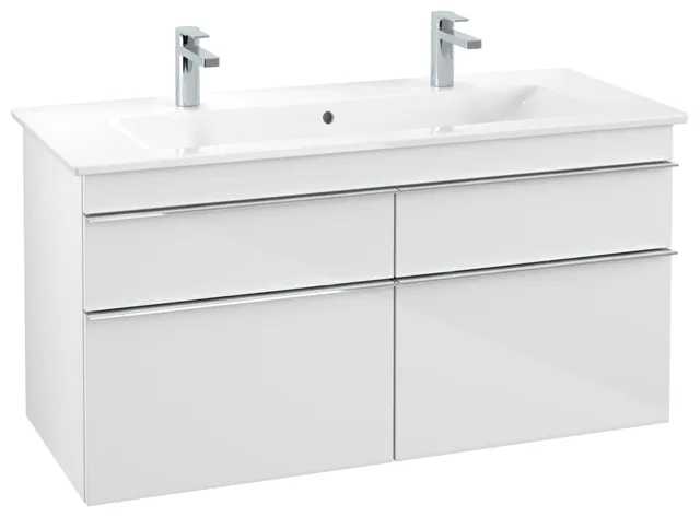 Villeroy & Boch Waschtischunterschrank „Venticello“ für Schrank-Doppelwaschtisch 1153 × 590 × 502 mm Glossy White, für Becken mittig Villeroy & Boch Waschtischunterschrank „Venticello“ für Schrank-Doppelwaschtisch 1153 × 590 × 502 mm Glossy White, für Becken mittig
