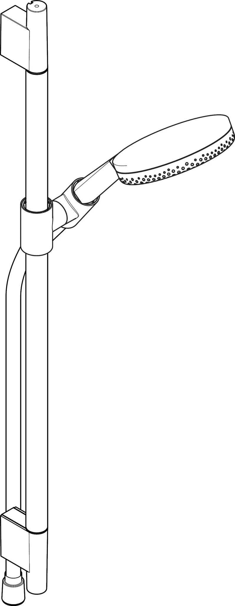 Gleitstangekombination „Raindance Alive Select“, Befestigung verdeckt in Mattschwarz Gleitstangekombination „Raindance Alive Select“, Befestigung verdeckt in Mattschwarz