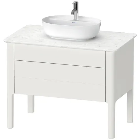 Duravit Waschtischunterschrank bodenstehend „Luv“ 93,8 × 74,3 × 57 cm Nordic Weiß Seidenmatt
