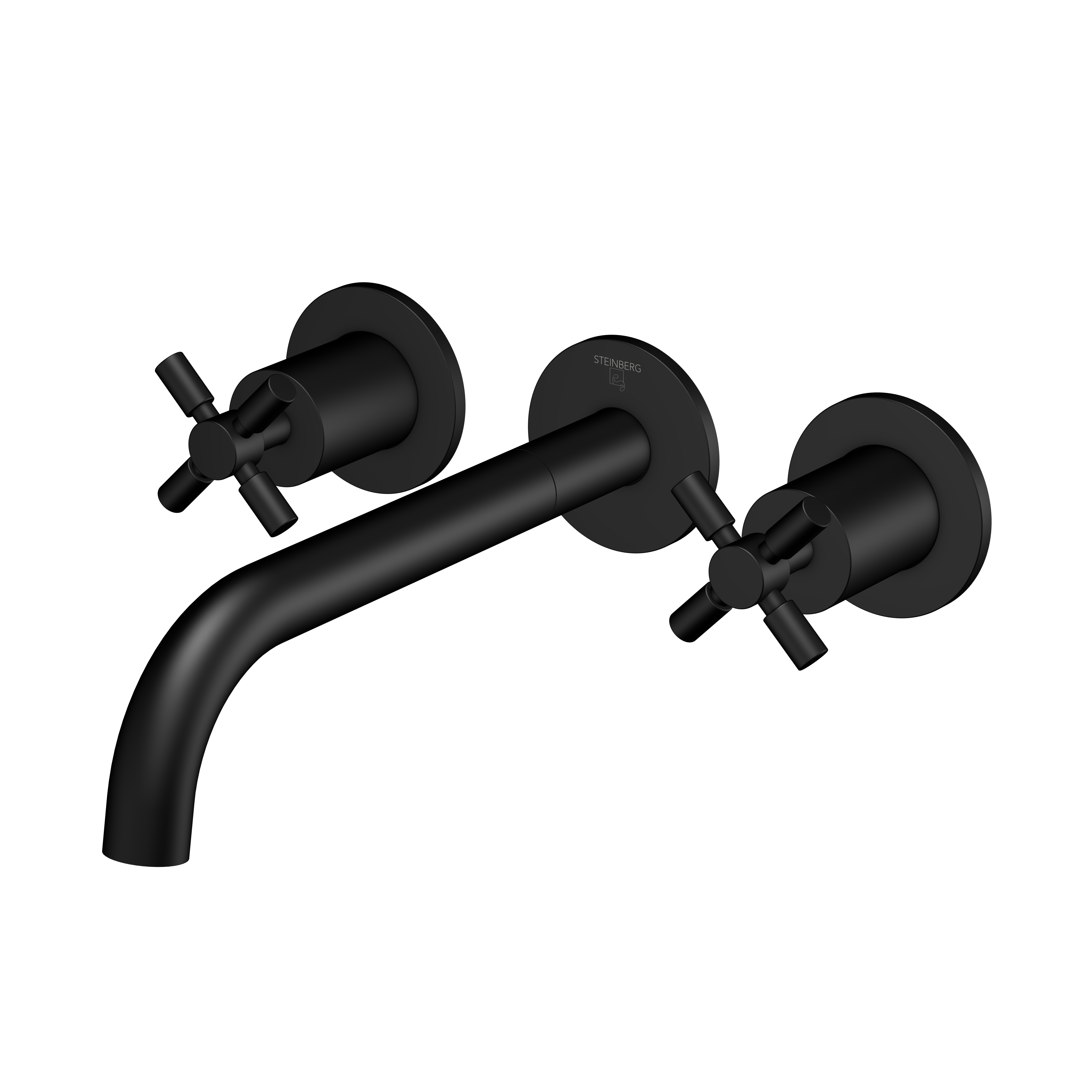 Serie 250 3-Loch Waschtisch-Armatur zur Wandmontage, Ausladung: 24,5 cm Serie 250 3-Loch Waschtisch-Armatur zur Wandmontage, Ausladung: 24,5 cm