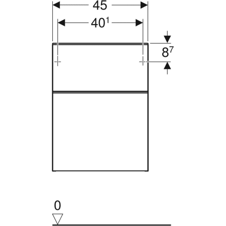 Smyle Square Seitenschrank mit zwei Schubladen: 45x60x47cm, weiß Smyle Square Seitenschrank mit zwei Schubladen: 45x60x47cm, weiß