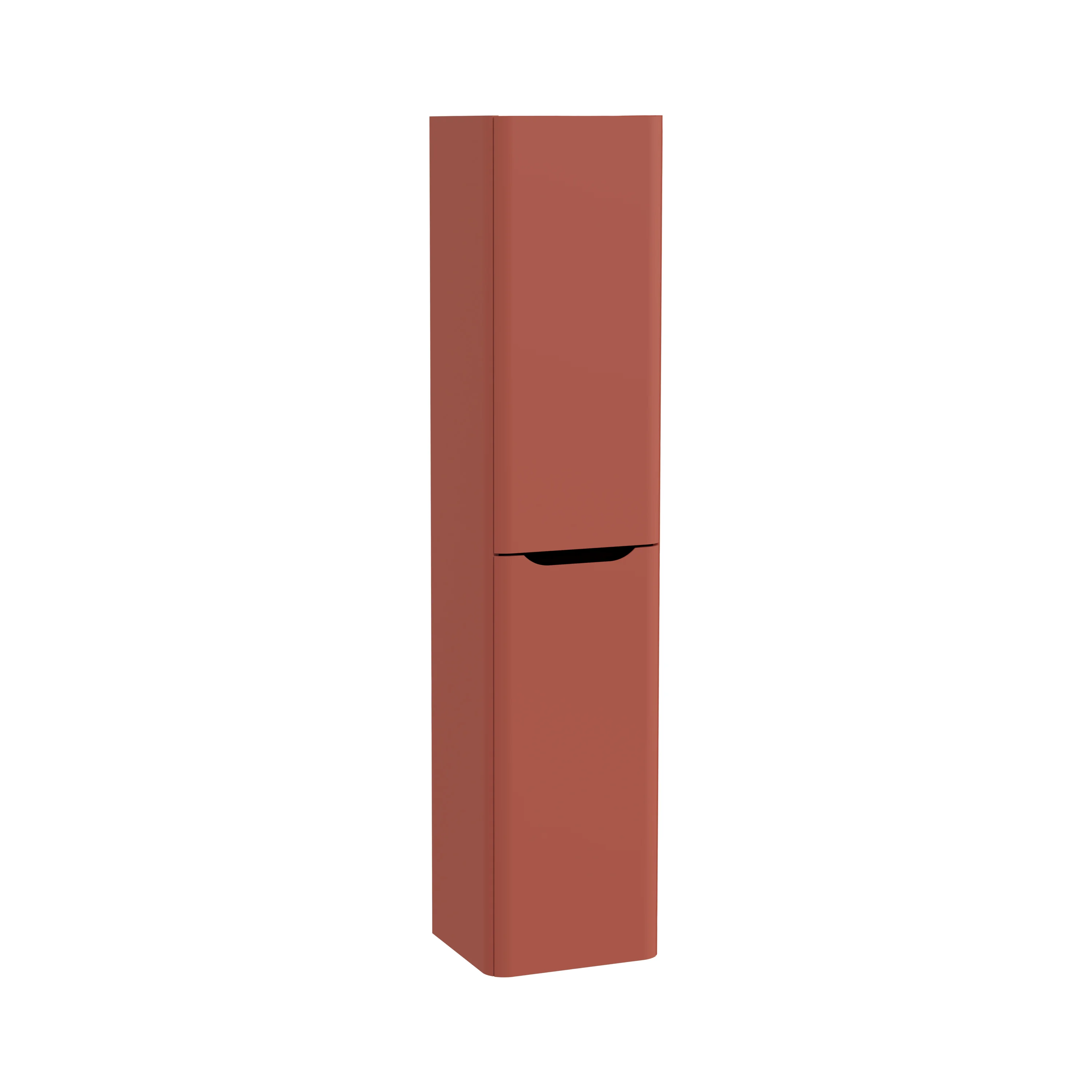 New Integra Round Hochschrank mit 2 Türen 40 x 37 x 180 cm (BxTxH) Türanschlag links Terracotta Matt