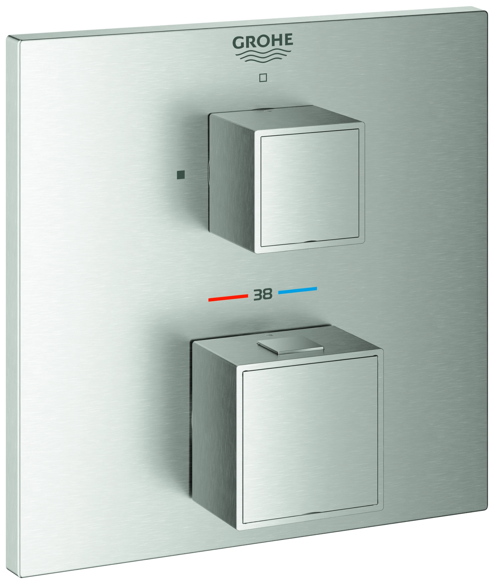 Thermostat-Brausebatterie Grohtherm Cube 24153, Fertigmontageset für Rapido SmartBox, chrom