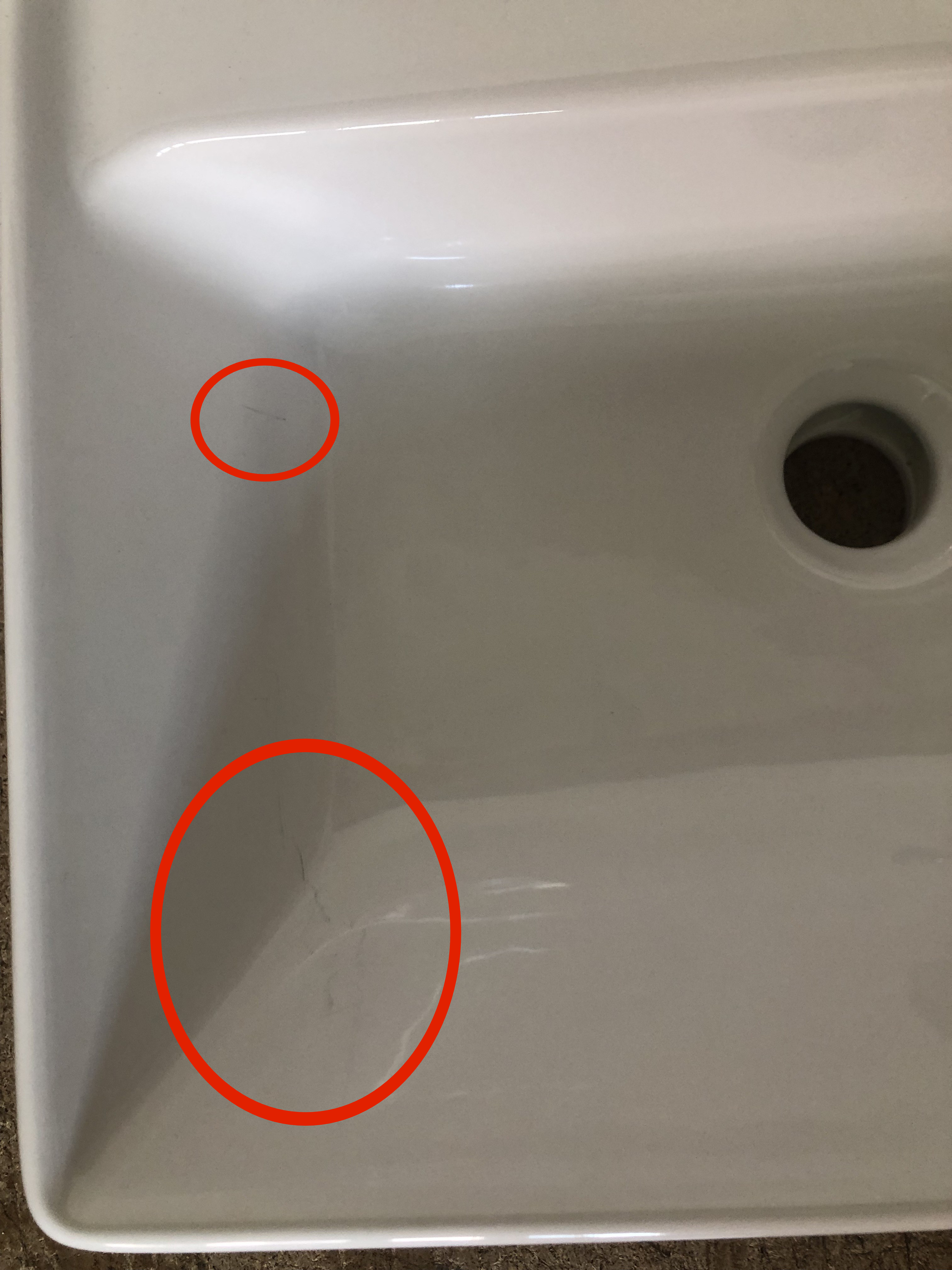 Handwaschbecken „Collaro“, mit Überlauf, mit Hahnlochbohrung 45 × 37 cm - B-Ware Abverkauf 43344501 Handwaschbecken „Collaro“, mit Überlauf, mit Hahnlochbohrung 45 × 37 cm - B-Ware Abverkauf 43344501