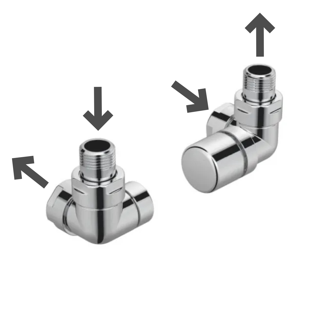 Zubehör Ventilkörper Set E M30x1,5, Winkeleckform rechts, weiß