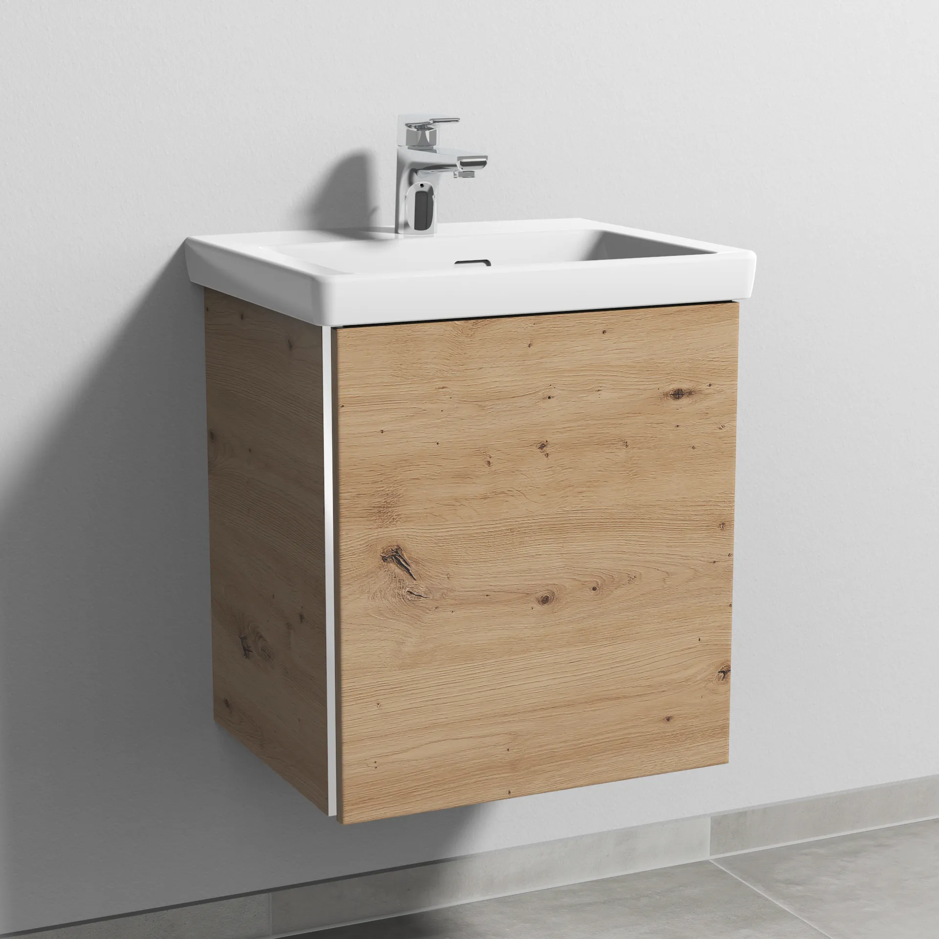 Waschtischunterbau rechts 3way (BR892) 517x457x391 Anthrazit-Matt
