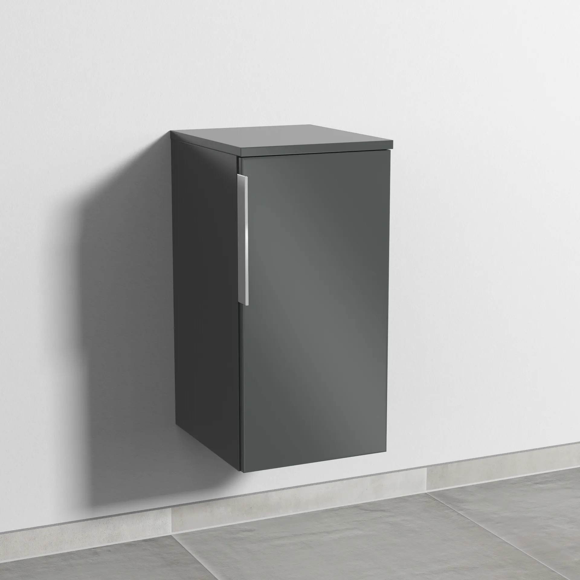 Sanipa Unterschrank „3way“ 300 × 580 × 345 mm Anschlag rechts, in Anthrazit (glanz), Anschlag rechts