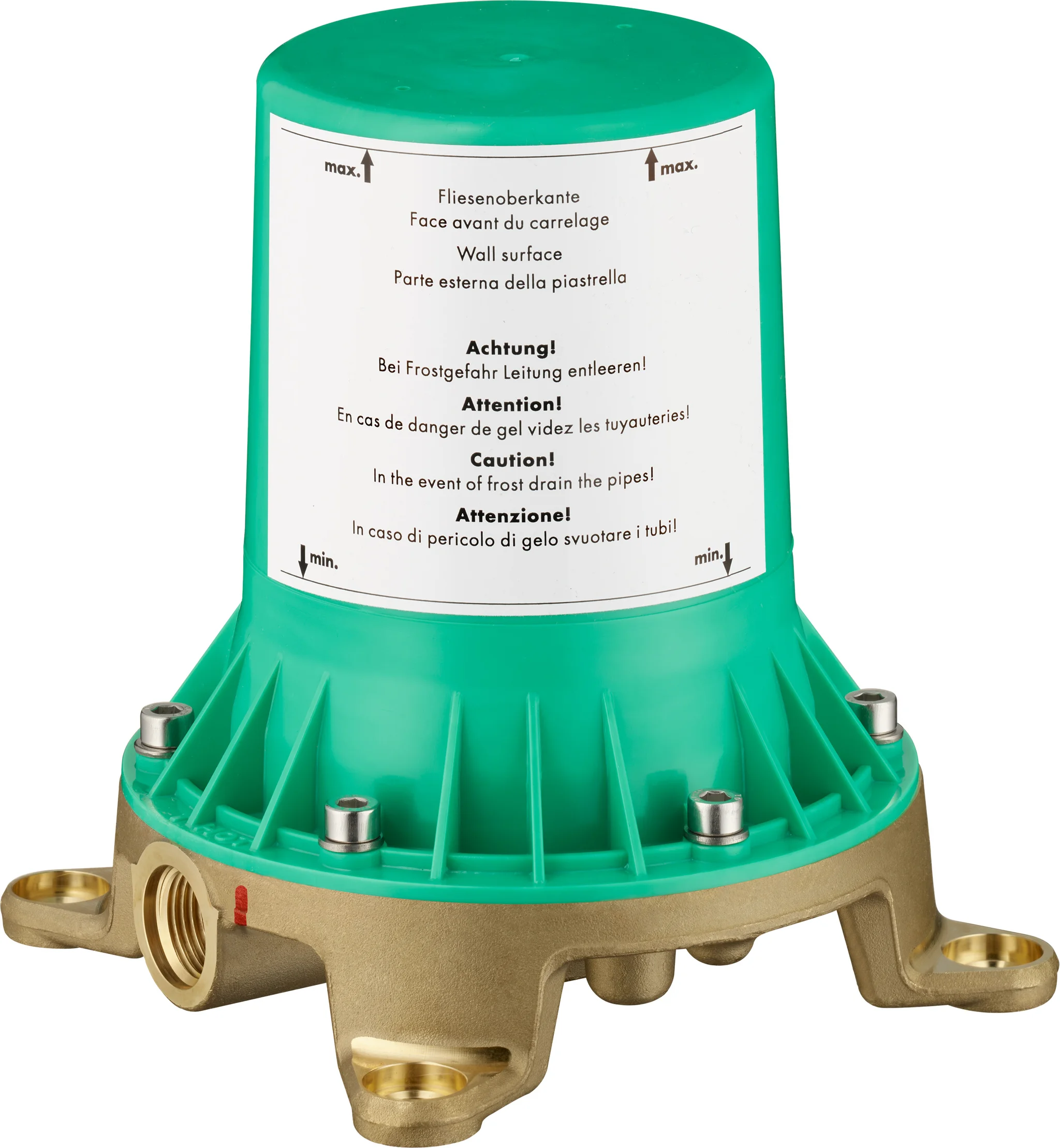 Hansgrohe AXOR Grundkörper für bodenstehende Armaturen – Einhebel-Wannenmischer, DN15, Einbautiefe 53–133 mm