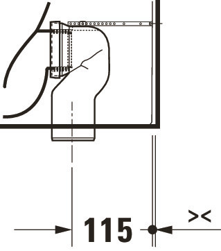 Stand-WC back to wall „No.1“ 36,5 × 40 × 57 cm mit HygieneGlaze