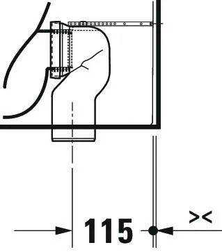 Stand-Tiefspül-WC back to wall „No.1“ 36,5 × 40 × 57 cm in mit HygieneGlaze