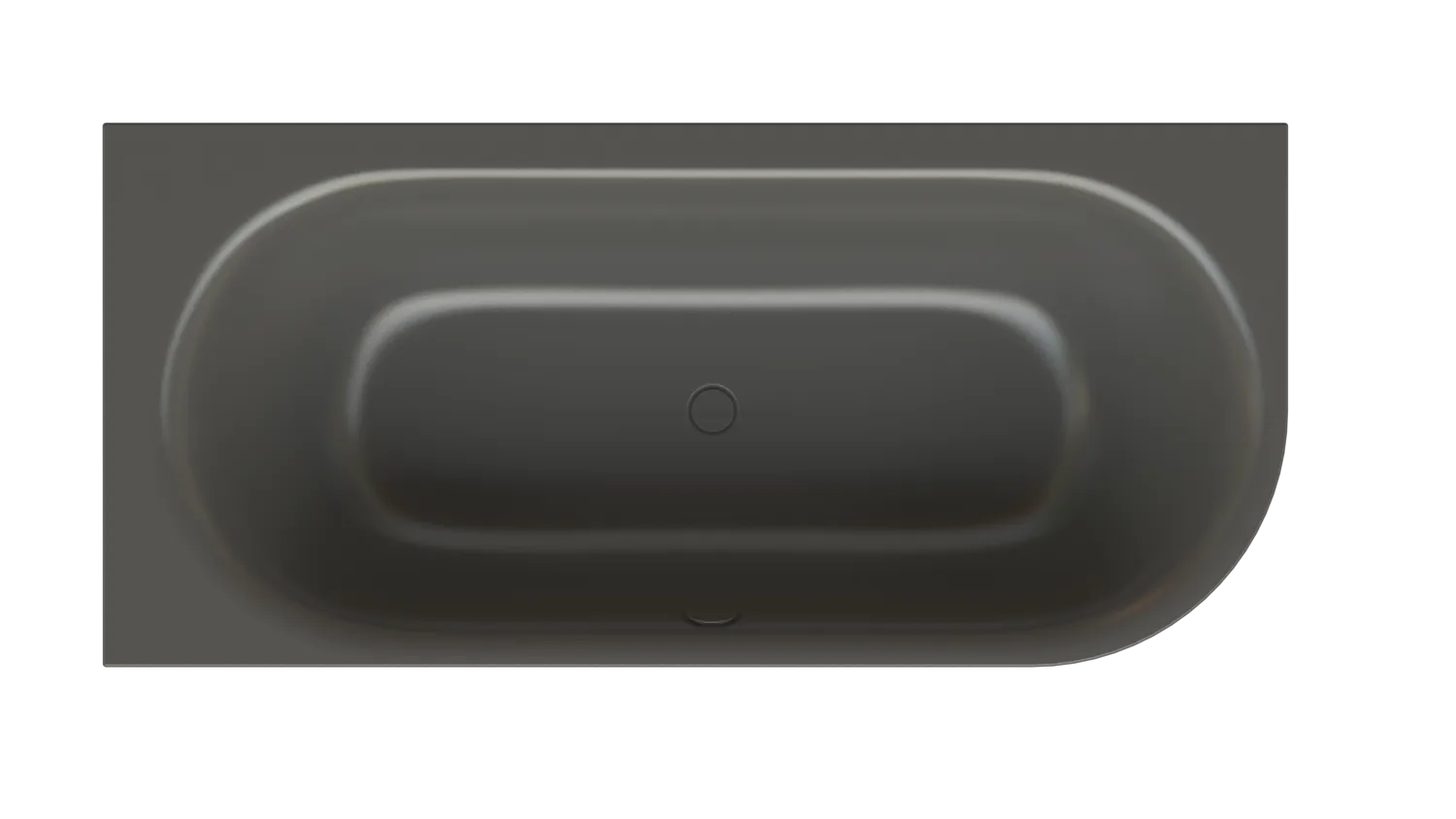 Bette BetteLux Oval IV Silhouette Badewanne Eck Sonderform Lux Oval IV, Anthracite, 1850x850x450 mm, 2-Sitzer Schürzenwanne, glasierter Titan-Stahl