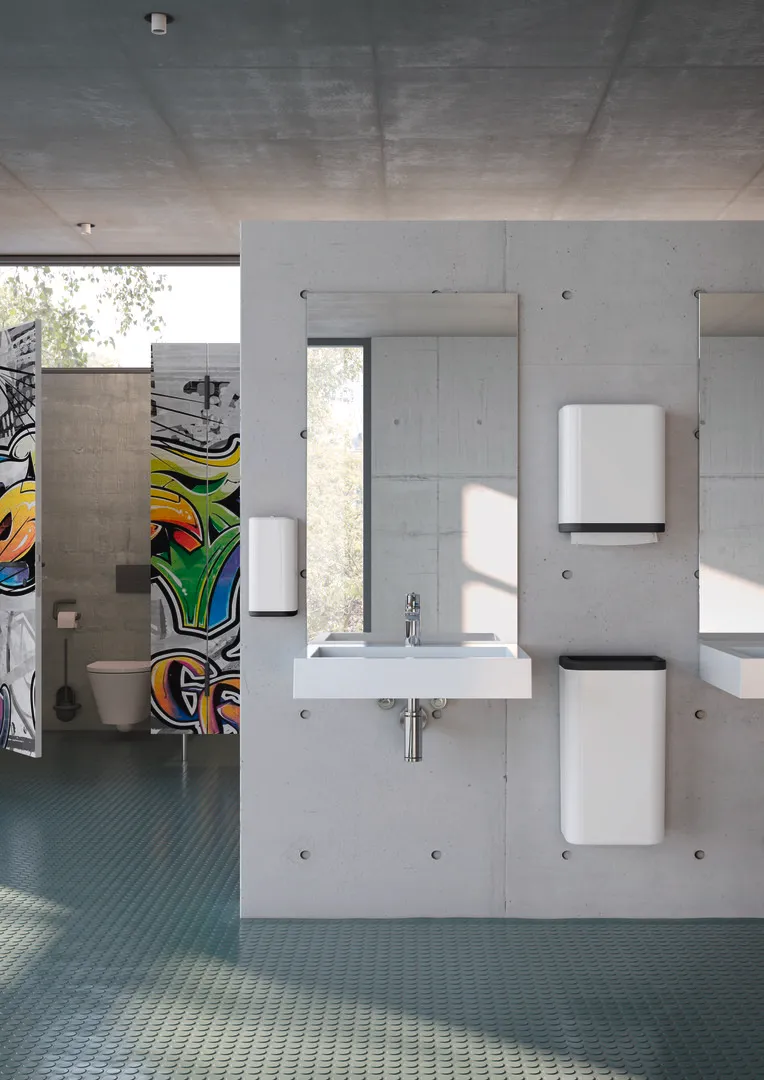 Papierabfallbehälter, Korpus Polyamid in Farbe 98, Rahmenelement / Einwurföffnung Polyamid matt, Fassungsvermögen ca. 25 l, Breite 281 mm, Höhe 505 mm, Tiefe 181 mm, Wandmontage, in Farbe 92 (Anthrazitgrau) Papierabfallbehälter, Korpus Polyamid in Farbe 98, Rahmenelement / Einwurföffnung Polyamid matt, Fassungsvermögen ca. 25 l, Breite 281 mm, Höhe 505 mm, Tiefe 181 mm, Wandmontage, in Farbe 92 (Anthrazitgrau)