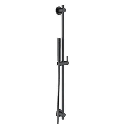 Kludi NOVA FONTE Brause-Set 1S 900 mm mattschwarz - Puristic Design mit Kalkschnellreinigung und höhenverstellbarer Halterung