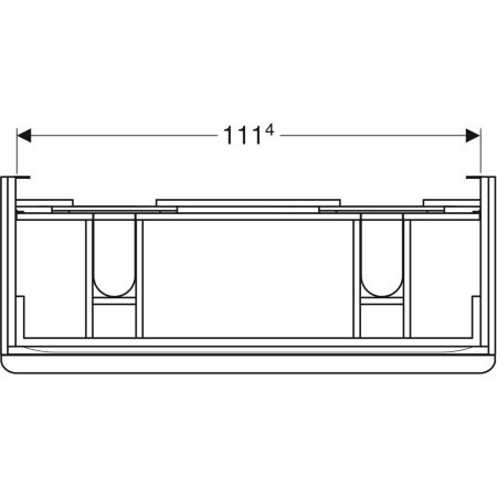 Smyle Square Unterschrank für Doppelwaschtisch, mit zwei Schubladen: 118.4x61.7x47cm, weiß Smyle Square Unterschrank für Doppelwaschtisch, mit zwei Schubladen: 118.4x61.7x47cm, weiß