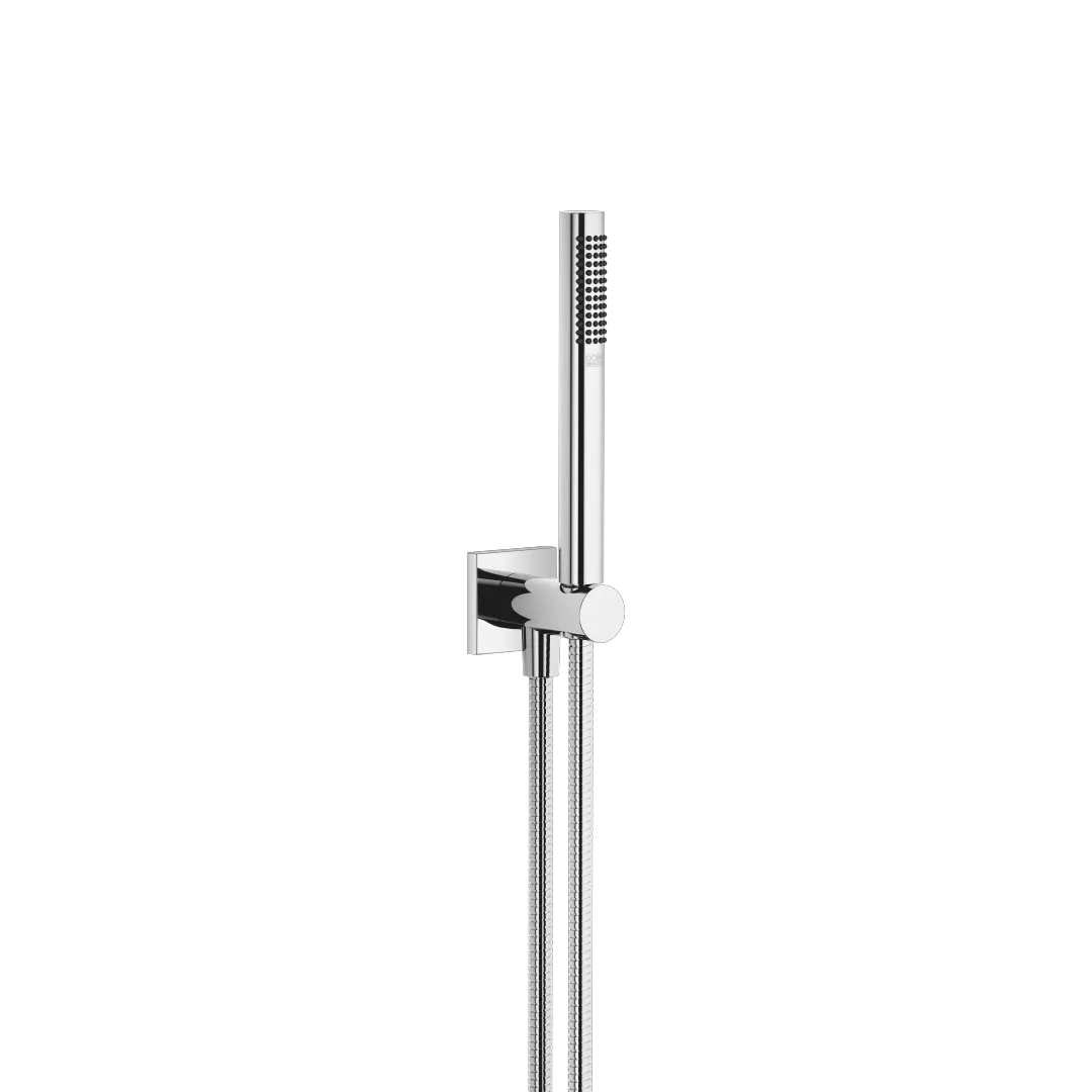 Dornbracht Schlauchbrausegarnitur SERIENSPEZIFISCH Chrom, 1/2" Anschluss, Rosette 60 x 60 mm, Metallschlauch 1.250 mm mit Verdrehschutz