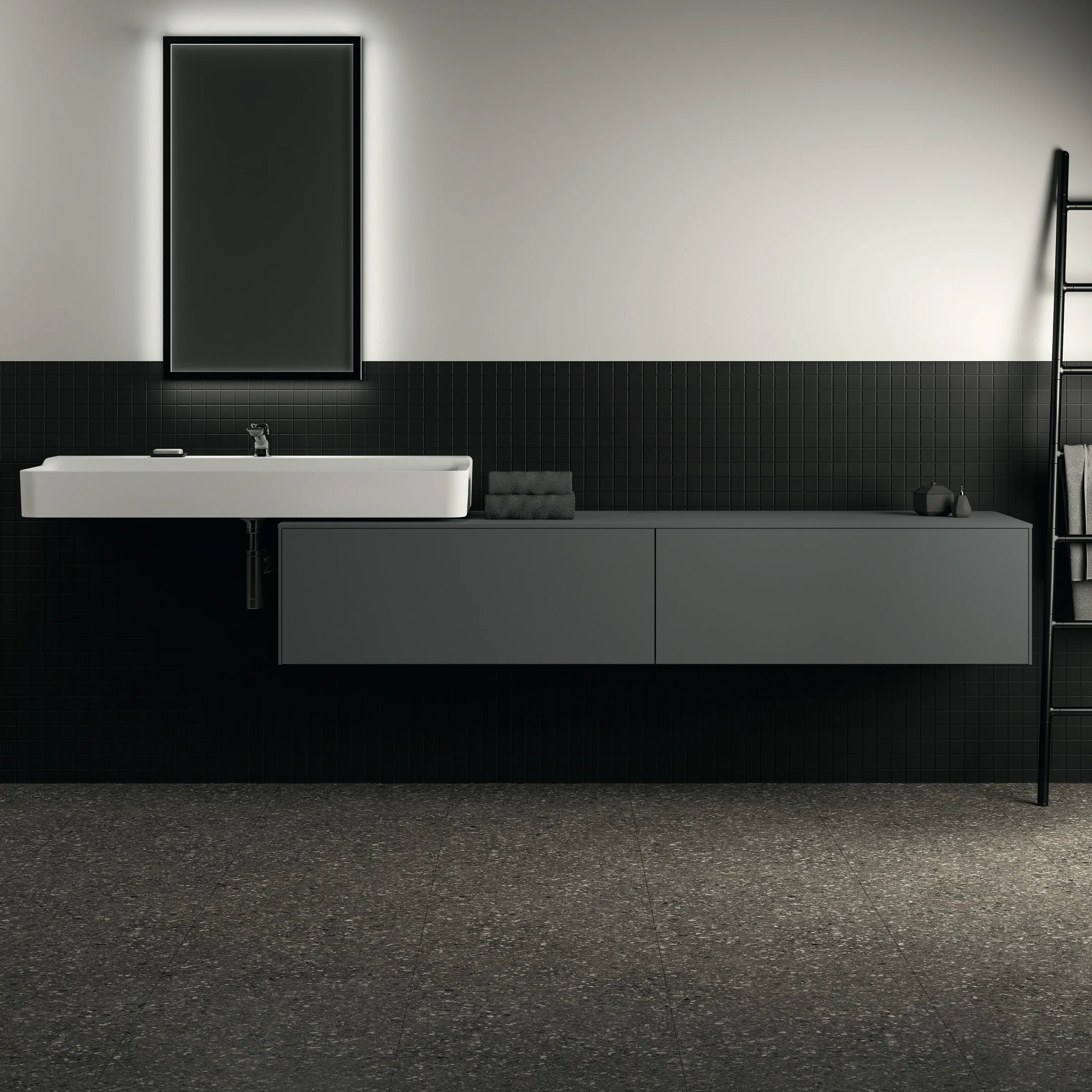 Ideal Standard Waschtischunterschrank Conca, 2 Auszüge, anthrazit Ideal Standard Waschtischunterschrank Conca, 2 Auszüge, anthrazit