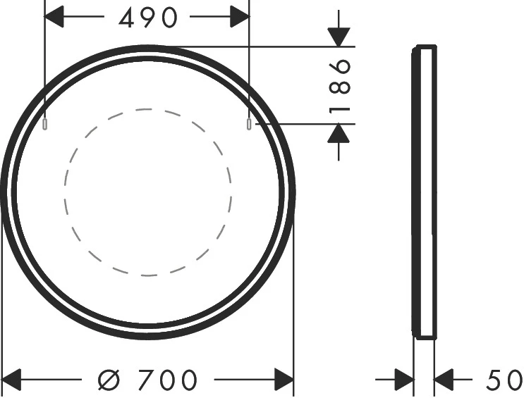 Xarita S Spiegel mit LED-Beleuchtung 700/50 IR Sensor Mattweiß