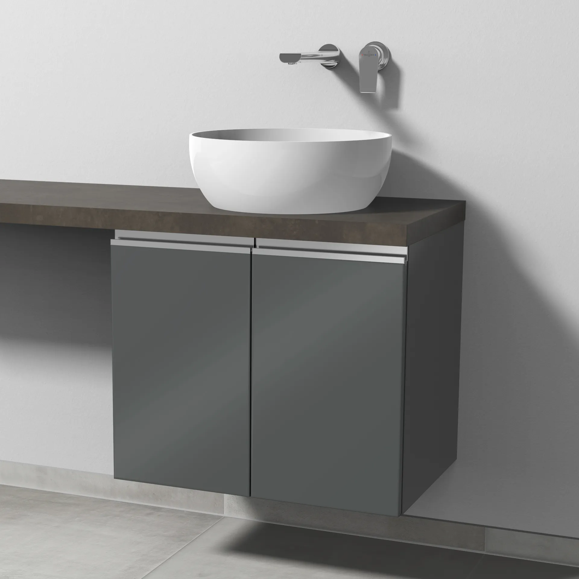 Sanipa Waschtischunterschrank „2morrow“ 600 × 510 × 420 mm in Anthrazit (glanz) Sanipa Waschtischunterschrank „2morrow“ 600 × 510 × 420 mm in Anthrazit (glanz)